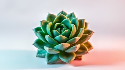 Fototapeta premium Isolated School Succulent Desktop Decor - Vibrant AI Photo