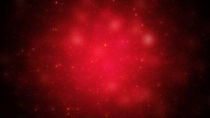 Sparkling Red Background with Glowing Particles for Christmas and New Year