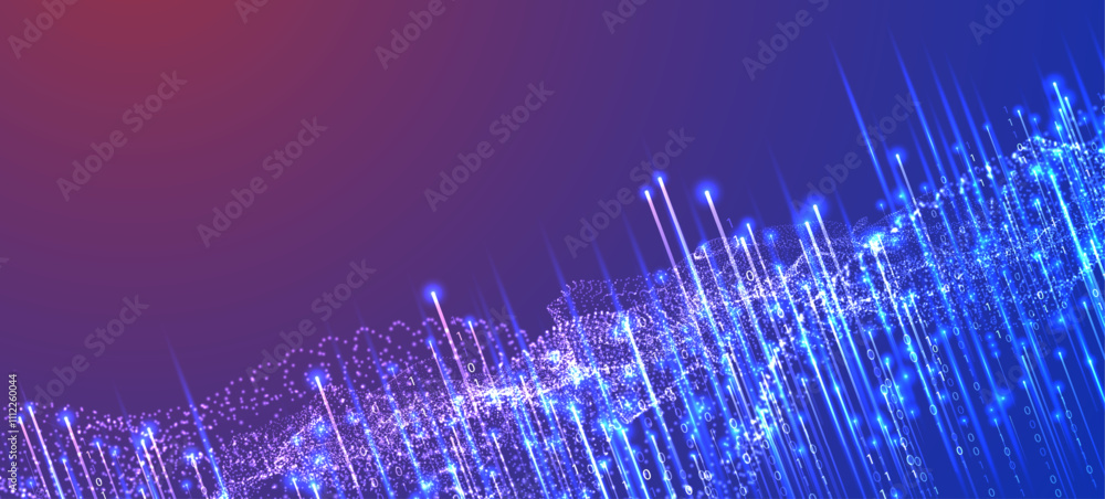 Aufkleber big data futuristic, technology light design. vector datum digital background. illustration innovati