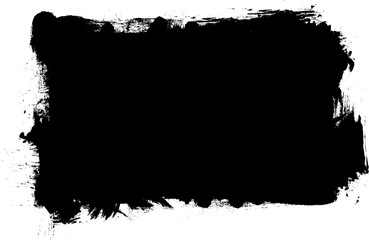 black brush painting frame border artistic grunge graphic element