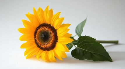 Fototapeta premium Sunflower flower on white background,