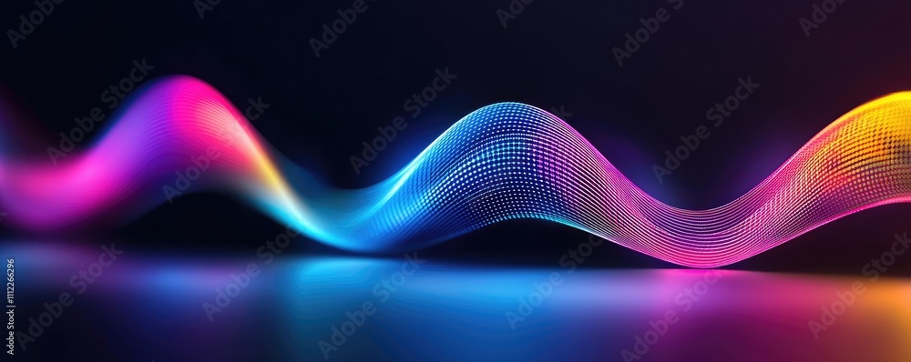 Poster Abstract wave of vibrant colors flowing in a dynamic pattern.