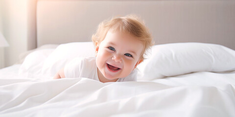 one and a half year old child portrait Generative AI