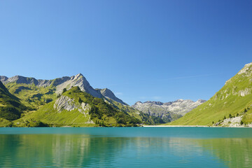 Spullersee lake, the Lechtal Alps, Austria	