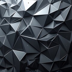 Obraz premium Futuristic Metallic Triangles, Abstract Network T-Shirt Graphic Design