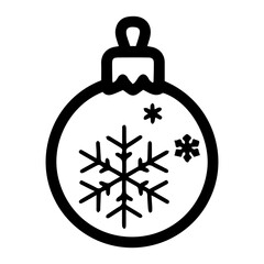 Obraz premium Holiday ornament vector illustration in black and white, isolated against a clean white background. Perfect for festive design projects, decorations, or seasonal themes in minimalist styles