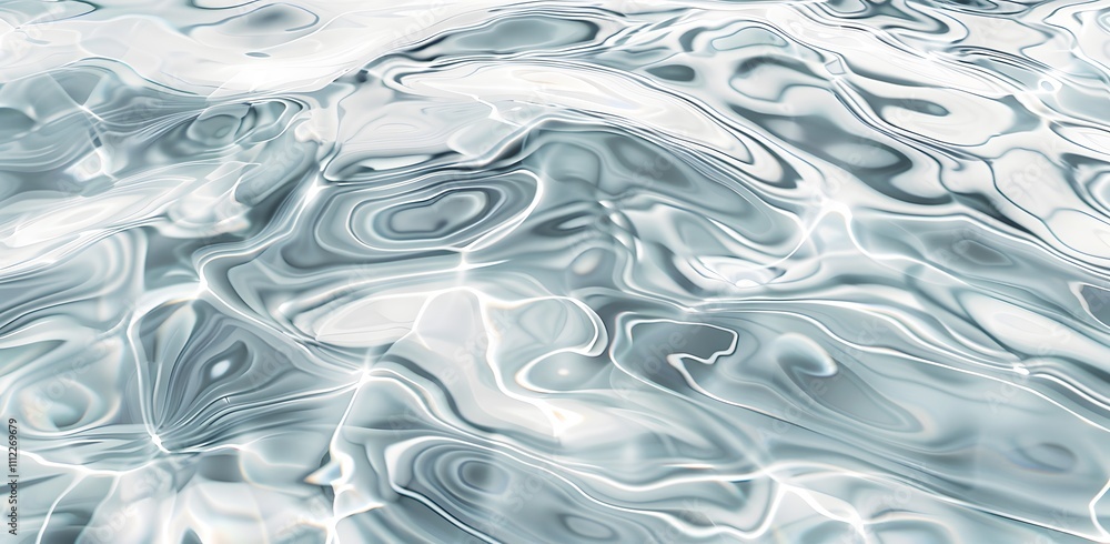 Aufkleber abstract water surface with fluid patterns and reflections.