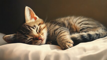 Obraz premium Sleeping kitten