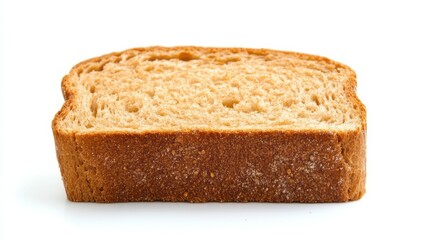 Slice of wheat bread isolated on white background