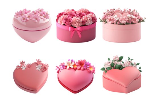 Pack PNG collage with bold typography that says Valentines Day set against a transparent background