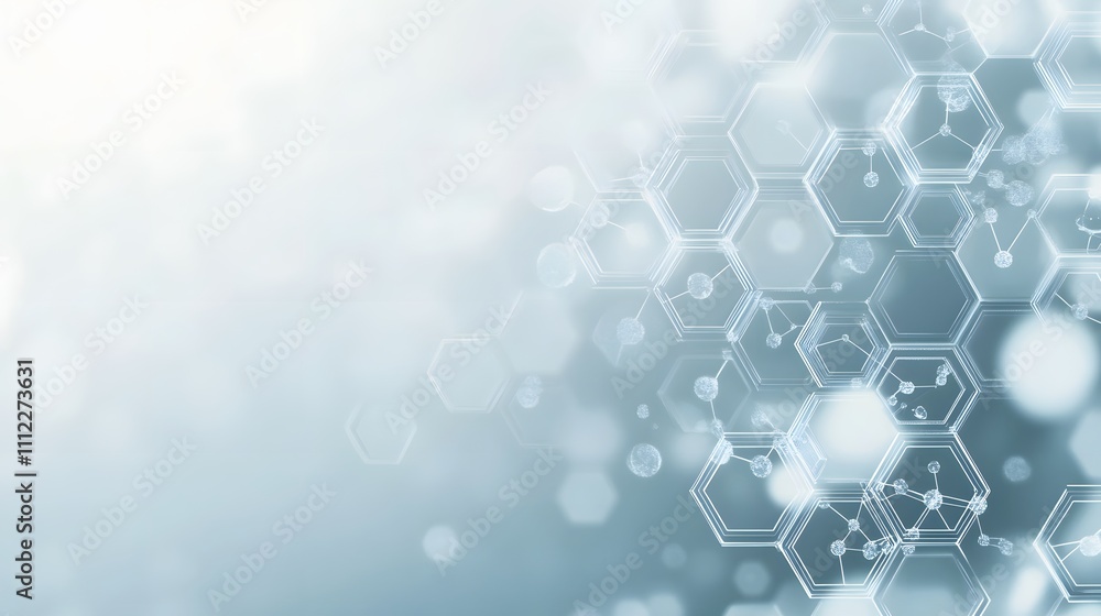 Aufkleber abstract hexagon molecular structure background design