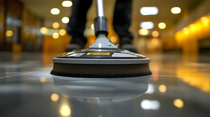 Floor Cleaning Machine Polishes Surfaces Efficiently