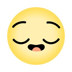Sad Face Emoji Vector Icon, Sad, Yellow Face with Cartoon Style, Often Expresses Feelings of Regret.