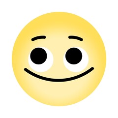 Smiling face emoji vector icon with heart-shaped eyes. Yellow face with open smile, sometimes showing teeth and bright cartoon eyes. Often conveys an enthusiastic feeling of love.