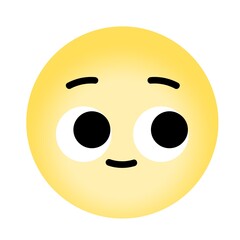 Sad Face Emoji Vector Icon, Sad, Yellow Face with Cartoon Style, Often Expresses Feelings of Regret.