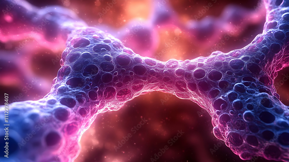 Poster exploring cellular structures: microscopic worlds unveiled