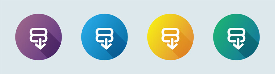 Inflation line icon in flat design style. Economy crisis signs vector illustration.