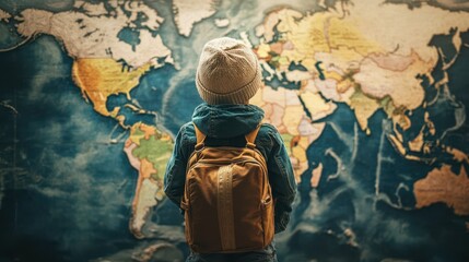 Young traveler exploring the world concept