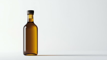 Oil bottle isolated on white background