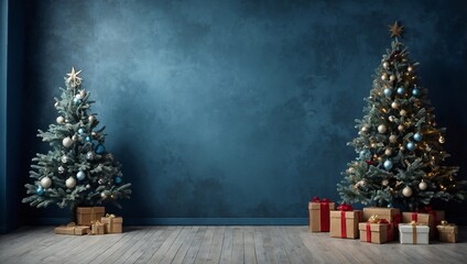 christmas tree with gift boxes