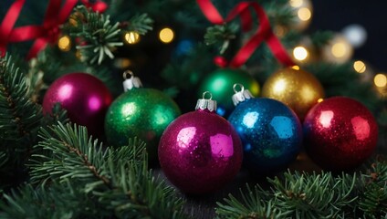 christmas tree and decorations