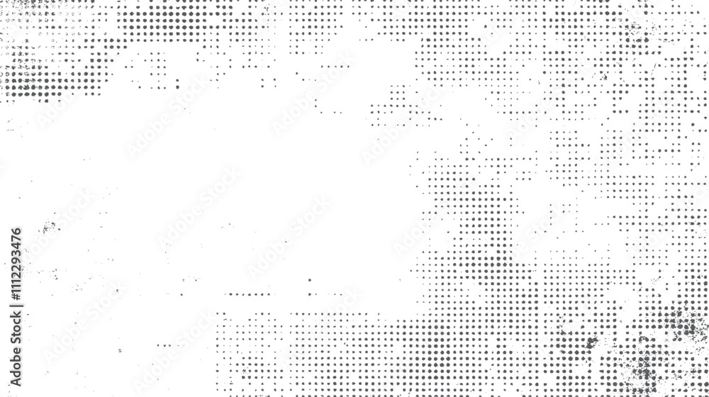 Poster abstract halftone dotted background. grunge effect vector texture. aged newspaper halftone abstract 