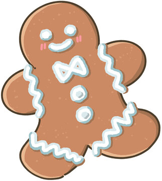 Cookie Merry Christmas cartoon elements.