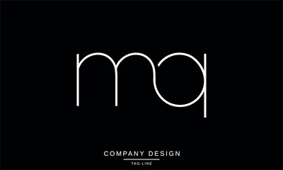 MQ, QM Abstract Letters Logo Monogram Design Font Icon
