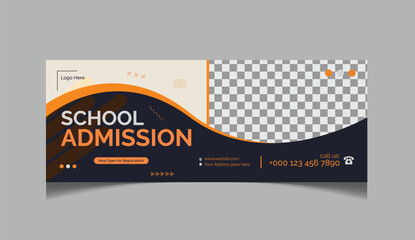 School admission post template, Professional School Admission Poster Template for Quick & Easy Customization
