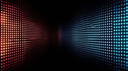Abstract Red And Blue Dotted Light Pattern Background