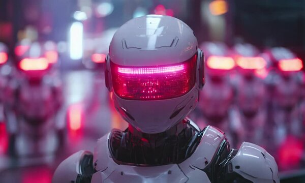 robot in the night city