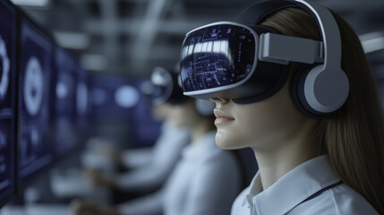 Immersive virtual reality experience in tech driven office environment