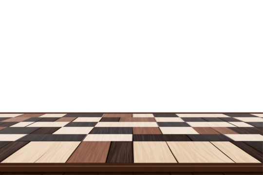 a wooden table with checkers