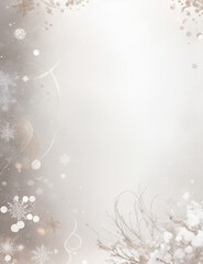 abstract christmas background - abstract christmas silver background - Generative AI