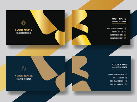 Luxury Modern creative professional business card template design corporate identity design.