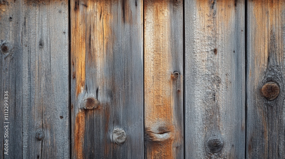 Poster rustic wooden planks with textured patterns and natural grain in warm brown and gray tones perfect f