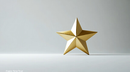 Obraz premium A White Background with a Gold Star and 