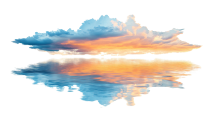 Cloud reflection transparent background
