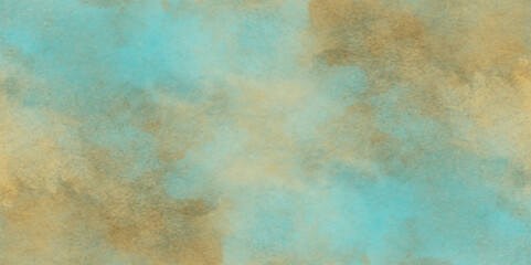 Watercolor textures on white paper background with colorful winter blue ink, Abstract organic design in chaotic stylish, Abstract washes and brush strokes on the white paper background.