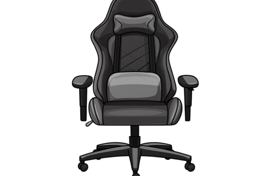 a black office chair with armrests