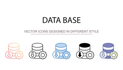 Data base icon design with white background stock illustration