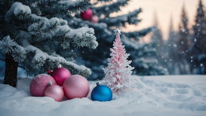 christmas tree and decorations