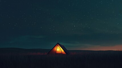 Camping Under the Starry Night