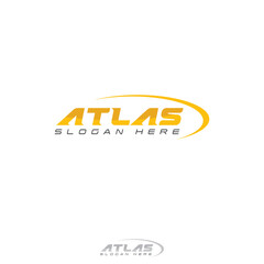 Atlas letter design element minimal logo design