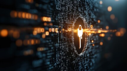 Enhancing security measures digital lock imagery virtual space visual art high-tech environment close-up viewpoint cybersecurity concept