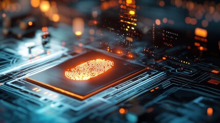 Enhancing cybersecurity through digital fingerprint technology innovations in security systems urban landscapes visual data representation