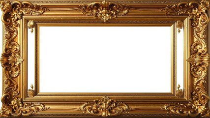 Luxurious and elegant gold frame background with ornate details, border, frame