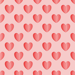 Vector seamless pattern with hearts. Design for Valentine's Day.