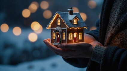 house in the snow