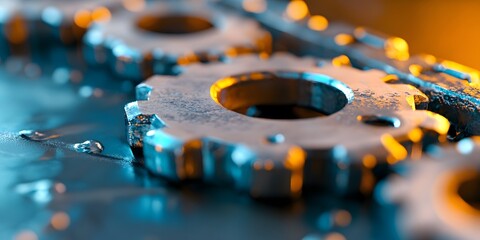 Close-up of Industrial Gears
